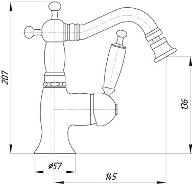 Смеситель для биде Migliore Oxford ML.OXF-6323