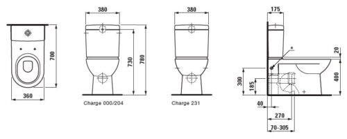 Чаша унитаза Laufen Pro 8.2495.8.000.000.1