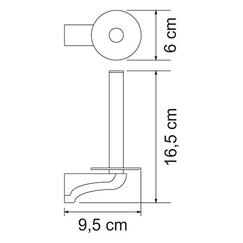 Держатель туалетной бумаги вертикальный WasserKRAFT Kammel K-8397