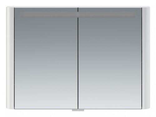 M30MCX1001WG Sensation, зеркало, зеркальный шкаф, 100 см, с подсветкой, белый, глянец