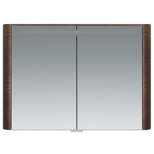 M30MCX1001TF Sensation, зеркало, зеркальный шкаф, 100 см, с подсветкой, табачный дуб, текстурированн