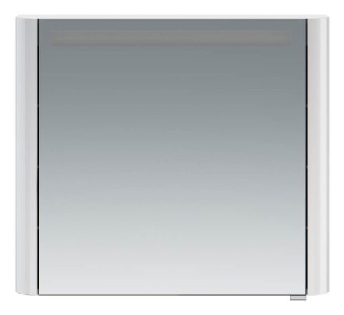 M30MCL0801WG Sensation, зеркало, зеркальный шкаф, левый, 80 см, с подсветкой, белый, глянец