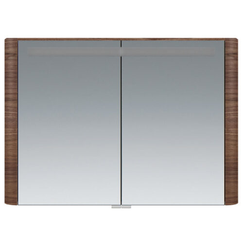M30MCX1001NF Sensation, зеркало, зеркальный шкаф, 100 см, с подсветкой, орех, текстурированная
