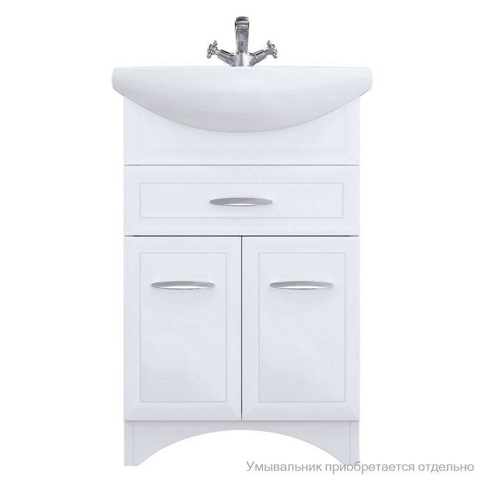 Тумба для ванной комнаты, напольная, белая, 55 см, Victoria, Milardo, VIC55W0M95. Подходит умывальник 0025500M28