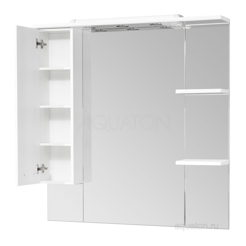 Зеркальный шкаф Aquaton Эмили 105 левый белый 1A008602EM01L