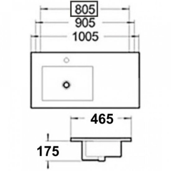 Раковина Melana 5P 800-9080EL